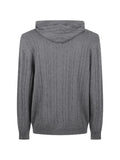 Brett Johnson ribbed-knit drawstring hoodie