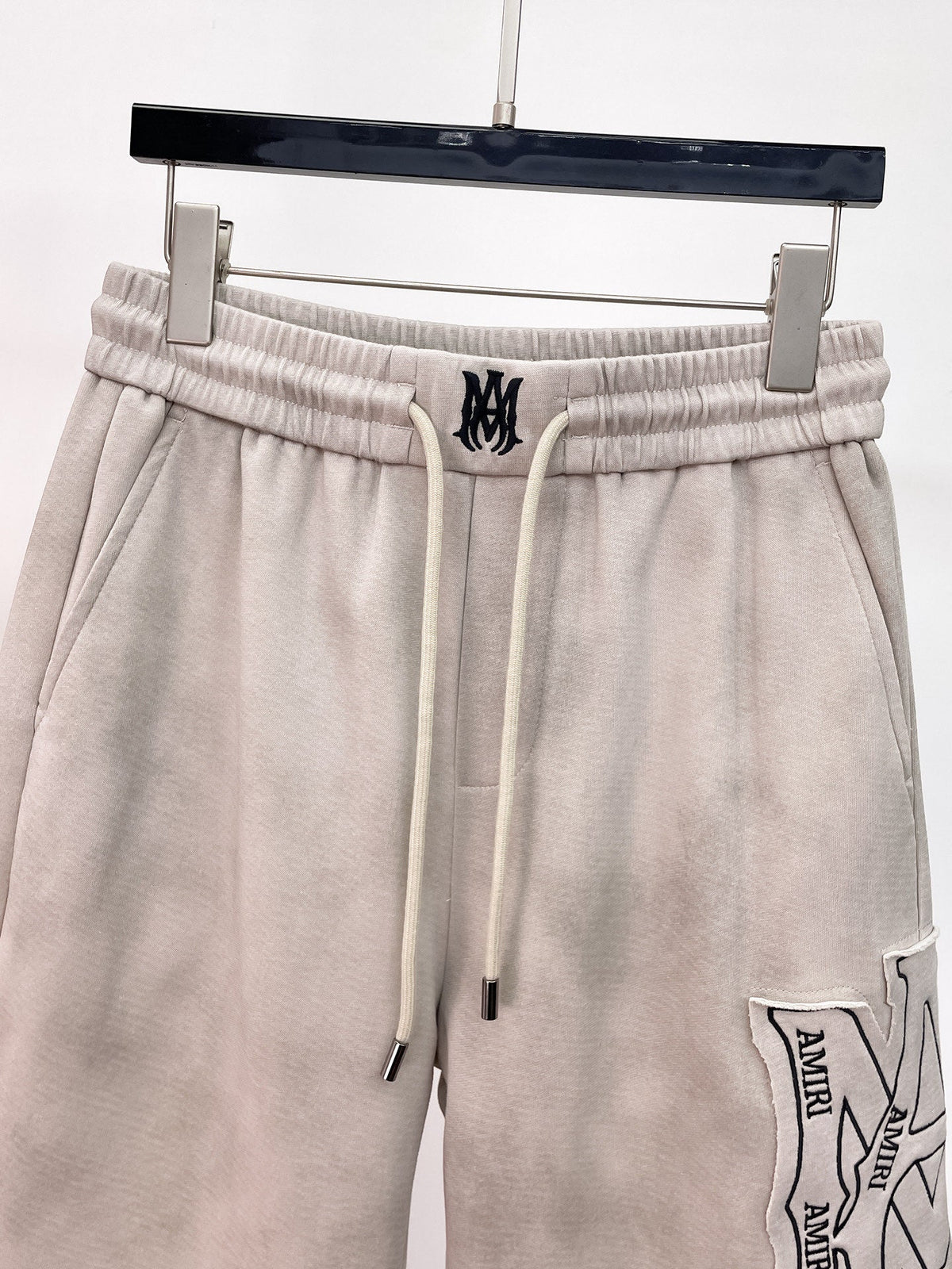 AMIRI Tie‑Dye Patch Logo Drawstring Casual Shorts