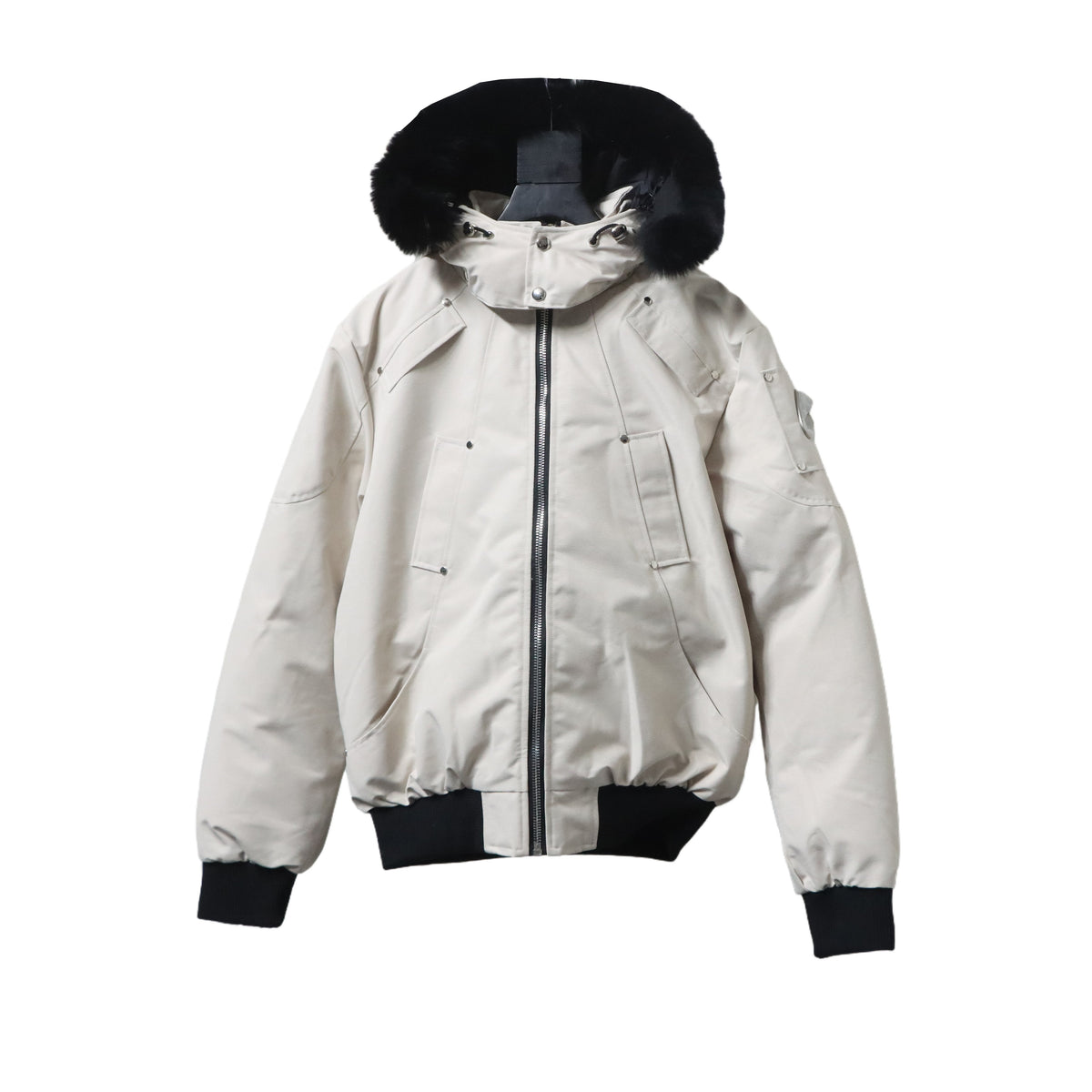 Moose Knuckles Original Ballistic Neoshear Bomber Jacket White