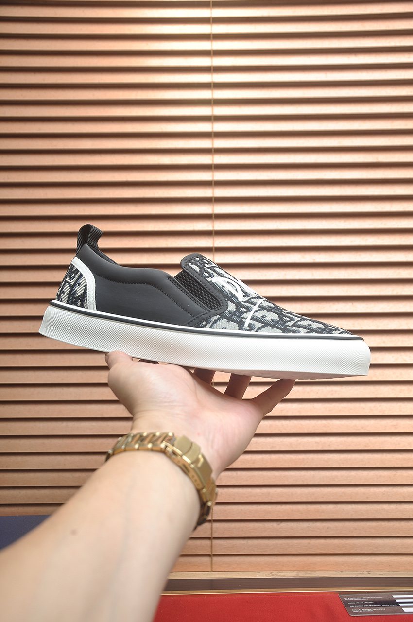 Dior Patterned Slip-On Sneakers
