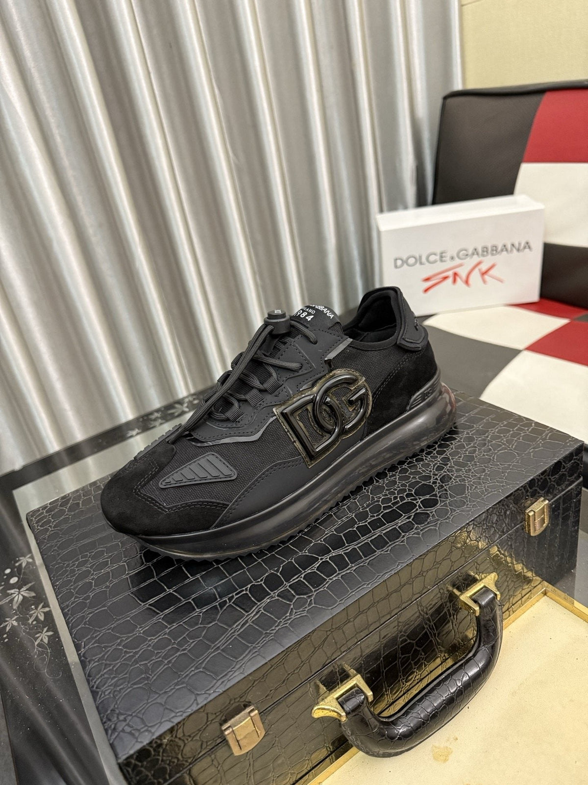 Dolce & Gabbana Black Paneled Sneakers
